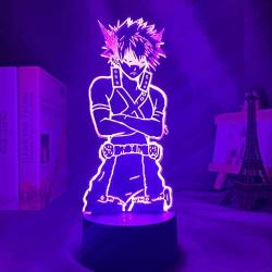 JIHANG 3D Anime Night Light Katsuki Bakugo Figure Led Light for Bedroom Lamp 16 Colour Anime My Hero Academia Decor Light Kids Night Light Gift