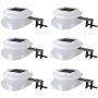 iSunMoon 6 Pack Upgraded Version Gutter Solar Lights Outdoor 9 LED Gutter Lights Solar Powered for Fence Roof Gutter Garden Yard Wall Lamp