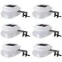 iSunMoon 6 Pack Upgraded Version Gutter Solar Lights Outdoor 9 LED Gutter Lights Solar Powered for Fence Roof Gutter Garden Yard Wall Lamp