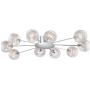 Wired Modern Ceiling Light Flush Mount Fixture Sputnik Chrome 38'' Wide 10-Light Glass Orb for Bedroom Kitchen Living Room Hallway Bathroom - Possini Euro Design