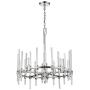 Modern Chandelier with Clear Glass Cylinde ，Island Lighting for Dining Room Living Room，Ceiling Light Fixture