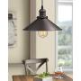 Zeyu Industrial Pendant Light, Vintage Hanging Light Fixture for Dining Room, Oil Rubbed Bronze Finish with Metal Shade, 102-1 ORB