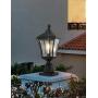 Outdoor Post Light Fixture, 20'' Exterior Post Lantern with Pier Mount Base, Weather Resistant Aluminum Base with Clear Glass Pier Mount Light Black Outdoor Pole Light for Patio, Porch, Yard, Garden