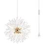 Dellemade DD00861 Plug in Sputnik Chandelier 8-Light Golden Luxurious Pendant Light for Bedroom, Living Room, Dining Room