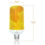 LED Flame Effect Light Bulb: E26 Standard Base Flame Bulb - Upside Down Effect - 3W - 200 Lumen - Energy Efficient Flickering Fire Lights for Indoor/Outdoor Use - 1 Pack