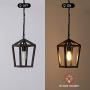 Farmhouse Lantern Pendant Light , 1-Light Retro Wood Chandelier for Kitchen Island and Dining Room. (Wood, 1-Light)