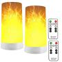 LED Flame Effect Light,4 Modes Fire Lights, USB Rechargable Candle Flame Table Lamp with Remote Contro& Timer Desk Lamp, Used in Living Room Bedroom Family Gathering bar Camping Party