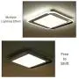 Modern LED Ceiling Light for Bedroom Dimmable Square Kitchen Flush Mount Ceiling Light Fixture 3-Color Changeable(3000K/4000K/6000K) Black Acrylic Shape with Remote for Bathroom,Living Room,50W,19.7in