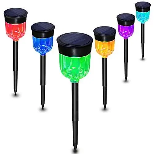 Aityvert Solar Lights Outdoor, Solar Path Lights Waterproof Landscape Lighting Auto On/Off LED Color Changing Solar Pathway Lights for Garden Lawn Patio Walkway Christmas Yard - 6-Pack Aityvert Solar Lights Outdoor, Solar Path Lights Waterproof Landscape Lighting Auto On/Off LED Color Changing Solar Pathway Lights for Garden Lawn Patio Walkway Christmas Yard - 6-Pack
