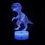 4 Pcs 3D Dinosaur Night Light, DDD LAMP Led Illusion Lamp 16 Color Change Remote Control Lights for Bed Living Room Kids Girls Boys Xmas 7378