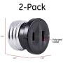 GE Polarized Handy Plug, Convert, Easy-to-Install, UL Listed, Black, 54276, Light Bulb to Outlet Socket Adapter | 2 Pack, 2 Each