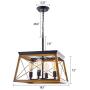 HMVPL 4 Lights Vintage Pendant Lighting Fixtures, Farmhouse Swag Chandeliers Hanging Lamp Ceiling Island Light for Kitchen Dining Room Bedroom Foyer Hallway Front Door