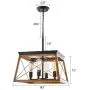 HMVPL 4 Lights Vintage Pendant Lighting Fixtures, Farmhouse Swag Chandeliers Hanging Lamp Ceiling Island Light for Kitchen Dining Room Bedroom Foyer Hallway Front Door