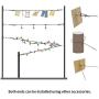 YQL Outdoor Lights Hanging Kit,Globe String Lights Suspension Kit,164ft Black Vinyl-Coated 304 Stainless Steel Cable,String Light Guide Wire,Hook & Eye Turnbuckle Wire Rope Tension