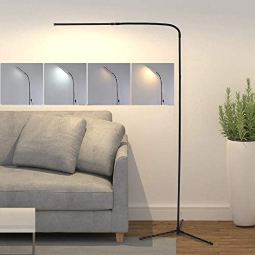 LED Floor Lamp,Dimmable 4 Light Modes Super Bright,Adjustable Gooseneck Arm,Tall Reading Task Craft Light Standing Torchiere for Living Room,Bedroom,Office,Dorm