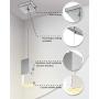 Ken & Ricky Pendant Lighting, Modern Hanging Ceiling Fixture with Crystal Bubble Glass in Chromed Finish, Adjustable Length for Kitchen Island, Living Dining Room