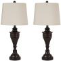 Signature Design by Ashley - Darlita Traditional Table Lamp - Set of 2 - Bronze