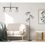 Modern Floor Lamp for Living Room Bright Lighting Tall Stand Up Lamp Farmhouse Rustic Industrial Black Tree Floor Lamps for Bedrooms, Office with Reading Light Standing Lamp