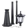 Sterno Home GL42309 Upgraded Version Outdoor Solar LED Street, for Patio, Post Light, Garden, 76” High, 1-Pack, Black, 2nd Gen