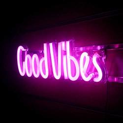 Rainbow Neon Sign Light LED Rainbow Neon Night Light Art Wall Decor for Bedroom Decorations, Christmas, Birthday Party, Wedding, Bar Wall Decor, Powered by USB Wire (Pink goodvibe)