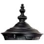 Bellagio Traditional Outdoor Wall Light Fixture Texturized Black Upbridge 16 1/2'' Clear Hammered Glass for Exterior House - John Timberland