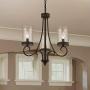 YISIJIE Pendant Lighting with Handblown Clear Seeded Glass Shade, E26 Pendant Light Fixture for Dining Room Lighting fixtures Hanging Kitchen Island RestaurantAdjustable