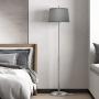 Oneach Modern Floor Lamp for Living Room 62’H Contemporary Standing Light for Bedrooms Office Minimalist Metal Silver Floor Lamp for Home Brushed Steel