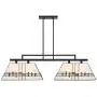 Corvallis Black Large Linear Island Pendant Chandelier 46'' Wide Modern Tiffany Style Art Glass 2-Light Fixture for Kitchen Island Dining Room - Robert Louis Tiffany