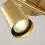 BOKT Flush Mount Ceiling Light 2 Heads Golden Track Lighting Fixture Modern Adjustable Ceiling Spotlight for Bedroom Living Room (2 Lights)