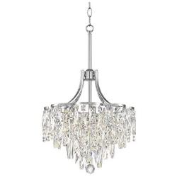 Villette Chrome Pendant Chandelier 15 3/4'' Wide Modern Crystal Cascade LED 5-Light Fixture for Dining Room House Foyer Kitchen Island Entryway Bedroom Living Room - Vienna Full Spectrum