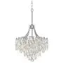 Villette Chrome Pendant Chandelier 15 3/4'' Wide Modern Crystal Cascade LED 5-Light Fixture for Dining Room House Foyer Kitchen Island Entryway Bedroom Living Room - Vienna Full Spectrum