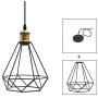 Temgin Pendant Light Industrial Chandelier Vintage Ceiling Light Fixture Hanging Light for Dining Room Kitchen Island Farmhouse E26 Socket