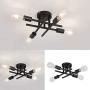 Vintage Semi Flush Mount 4 Light Ceiling Light with E26 Base Modern Black Chandelier for Farmhouse Kitchen Dining Room Bedroom Study Living Room