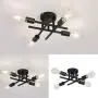 Vintage Semi Flush Mount 4 Light Ceiling Light with E26 Base Modern Black Chandelier for Farmhouse Kitchen Dining Room Bedroom Study Living Room
