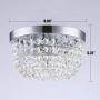 SOTTAE Elegant Mini Style 2 Lights Hallway Living Room Dining Room Kitchen Ceiling Light Fixtures Modern Crystal Chandelier, Crystal Ceiling Light(D9.8, H5.3)