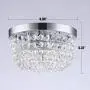 SOTTAE Elegant Mini Style 2 Lights Hallway Living Room Dining Room Kitchen Ceiling Light Fixtures Modern Crystal Chandelier, Crystal Ceiling Light(D9.8, H5.3)