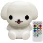 Dog Night Light, Night Lights for Kids, Bedside lamp for Children, Baby Nursery light, LED Lights - Break Resistant/Eye Caring/Adjustable Brightness & Color/Time setting/Touch-Control & Remote Control