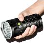 Rechargeable LED Flashlight, Handheld Spotlight - High Lumen Torch, Portable Outdoor Water Resistant Light, USB Rechargeable, 4 Light Modes, Best Camping, Outdoor, Emergency, Everyday Flashlights