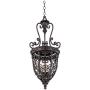 French Scroll Rubbed Bronze Pendant Chandelier 15 1/4'' Wide Rustic Country Iron 3-Light Fixture for Dining Room House Foyer Kitchen Island Entryway Bedroom Living Room - Franklin Iron Works