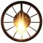 Water Pipe Wall Sconce, SUN RUN Metal Vintage Round Turntable Style Industrial Wall Light Fixture with Retro Style for Bar, Kitchen, Living Room, Bedroom,E26 Socket Lamp