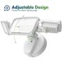 Freelicht 3800LM LED Flood Light Outdoor, Switch Controlled Security Light IP65 Waterproof 40W 5000K Exterior Light Fixture with 3 Adjustable Head Full Metal Super Bright for Garage, Yard, Patio