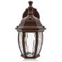 Maxxima LED Outdoor Wall Light, Aged Bronze w/Clear Water Glass, Photocell Sensor, 580 Lumens, 3000K Warm White, Dusk to Dawn Light Sensor, Brown