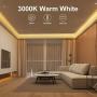 LED Strip Lights Warm White, CT CAPETRONIX 16.4ft 12V LED Night Lights Strip Kit for Bedroom, 3000K 300 LEDs Flexible Tape Lights for Home, Room, Ceiling, TV Back, Display Case, Closet, Shelves, DIY