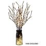 Vanthylit Set of 2 3PK 30'' Brown Lighted Twig Stakes 120 Warm White Pathway Light for Outdoor and Indoor (Vase Excluded)