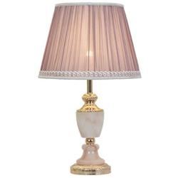 Lighting Table Lamp-AoYanQi Bedroom Table Lamp, Marble Texture Purple Lampshade Golden Base Desk Lamp Suitable for Girl Room Marriage Room Reading Light Decorative Tools (Color : A)