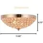 SOTTAE Elegant 2 Lights Crystal Cental Shade Bronze Gold Finish Bedroom Living Room Hallway Kids Room Modern Crystal Chandelier Ceiling Light, Ceiling Chandelier Size 11.8''