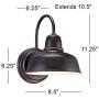 Rustic Outdoor Wall Light Fixture Bronze 11 1/4'' Urban Barn Farmhouse for Exterior House Porch Patio - John Timberland