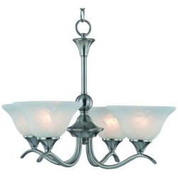 Hardware House H10-4029 Dover Chandelier, 22'' x 22'' x 17'', Satin Nickel