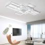 LED Ceiling Light Dimmable Living Room Kitchen Island Table Light Fixture With Remote Control, Modern Dining Room Flush Mount Acrylic Chic Design Ceiling Chandeliers Lighting for Bedroom Bathroom Lamp