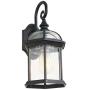 W111A Outdoor Light Fixtures Wall Mount,Medium Wall Lantern,Metal Black Finish with Clear Glass Shade,1-Light(7.6x7.8x15.3'')